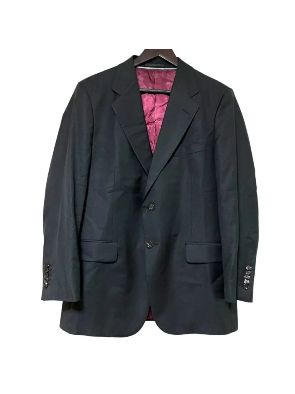 Gucci Michele Era Solid Tailored Jacket Trousers Pants Suit Set Black